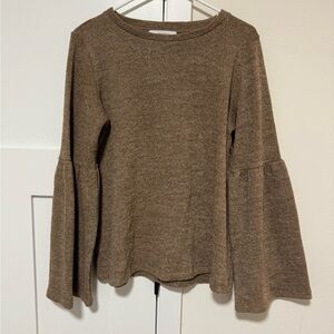 Brown Long Sleeve Women's Top